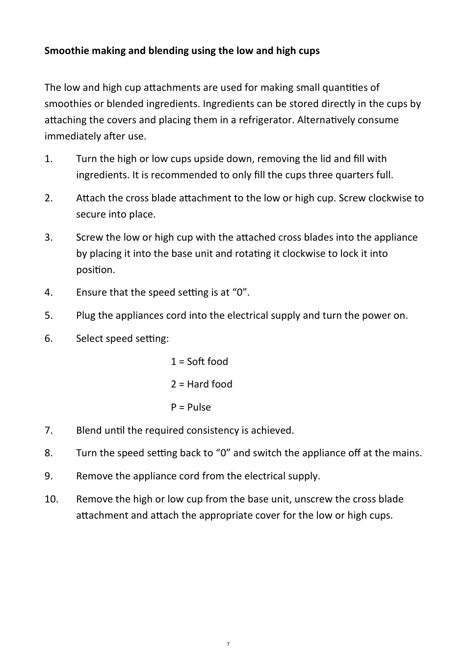 Andrew James AJ000213 Smoothie Maker User Manual | Page 7 / 20