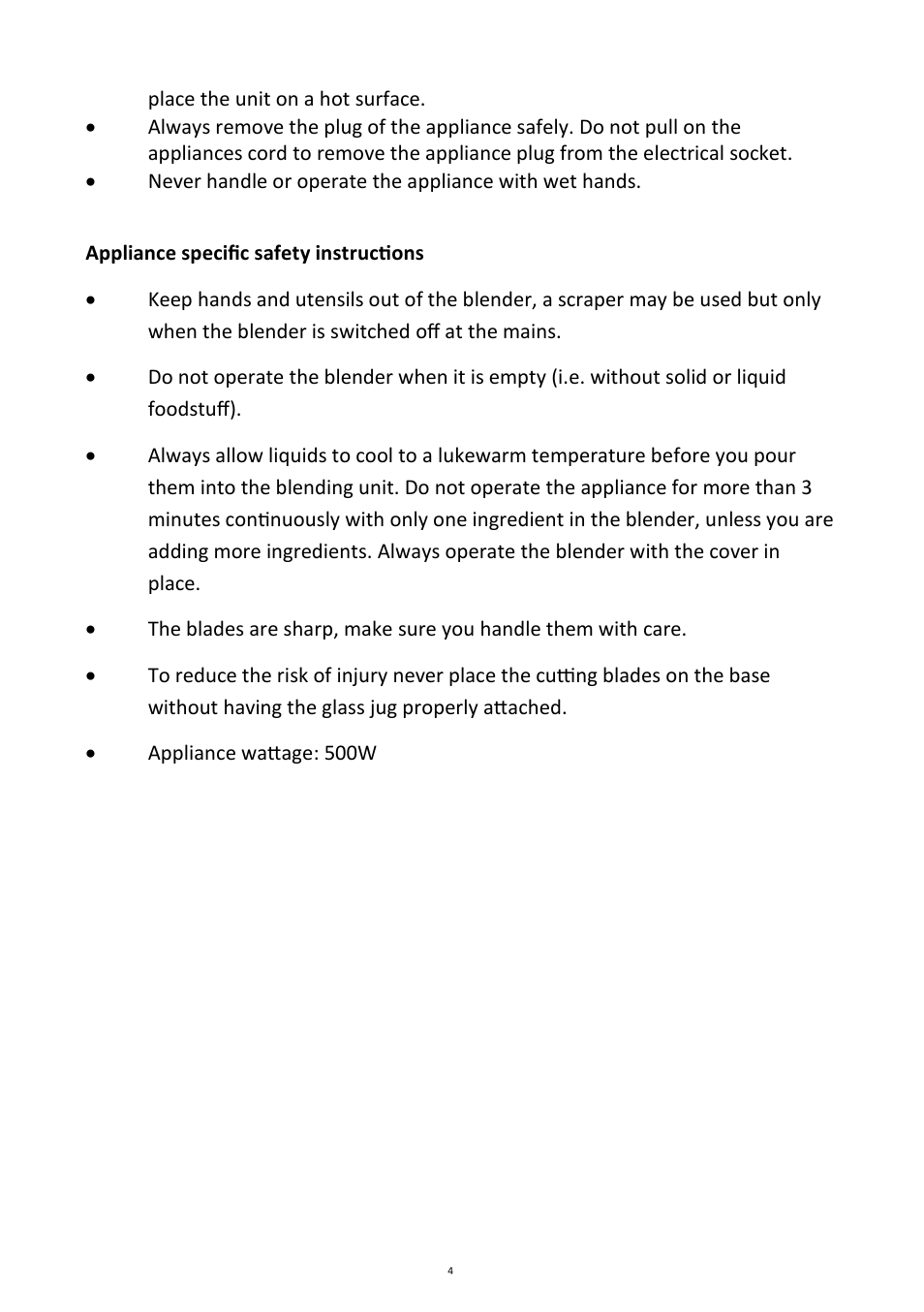 Andrew James AJ000482 Blender User Manual | Page 4 / 11