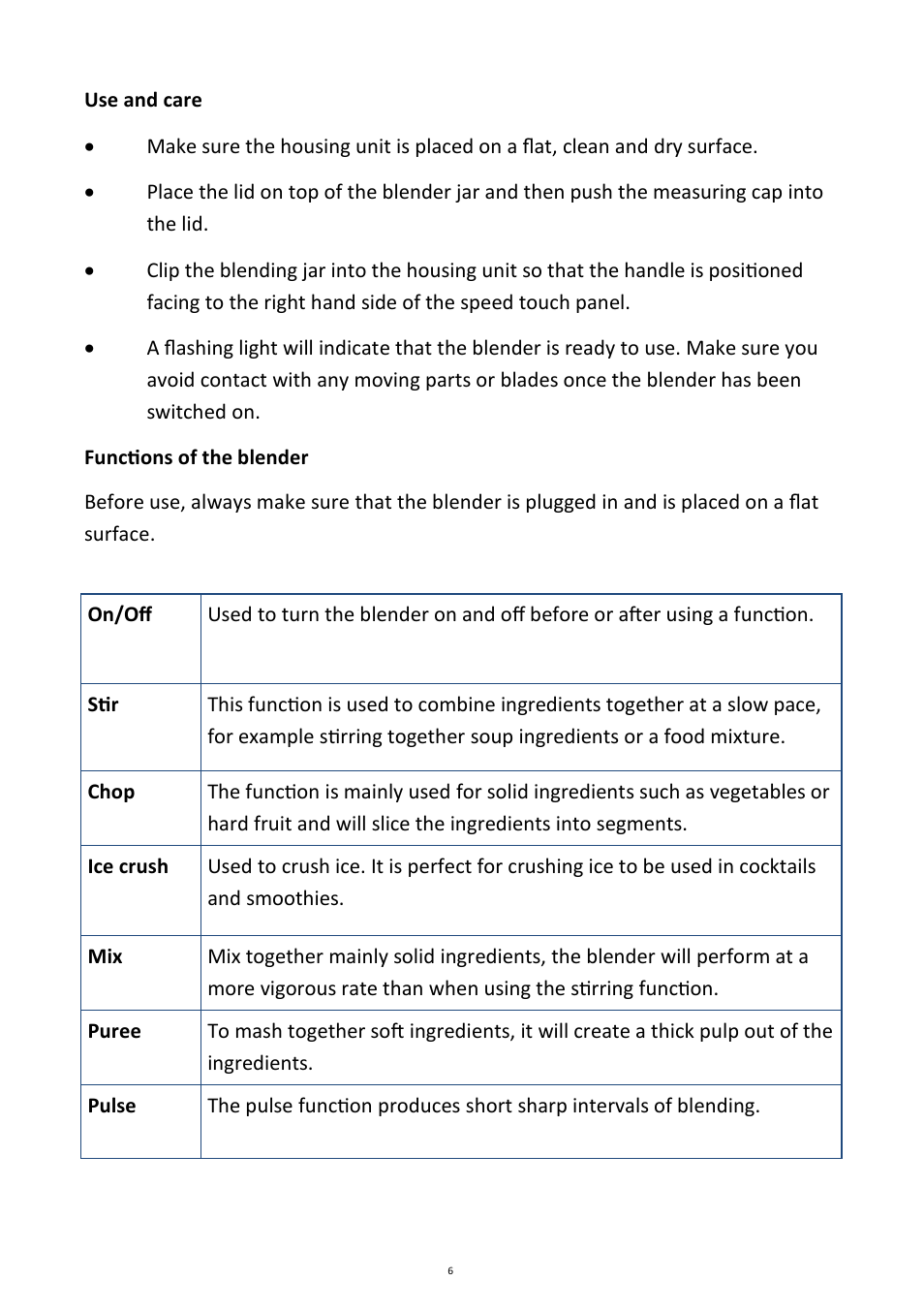 Andrew James AJ000482 Blender User Manual | Page 6 / 11