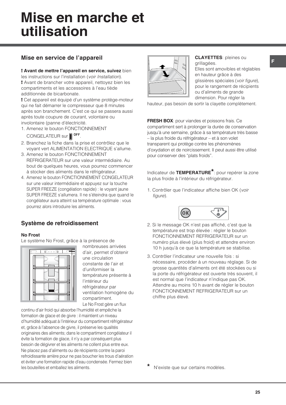 Mise en marche et utilisation | Ariston BMBL 2022 User Manual | Page 25 / 52
