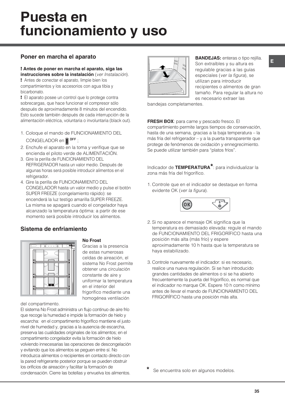 Puesta en funcionamiento y uso | Ariston BMBL 2022 User Manual | Page 35 / 52