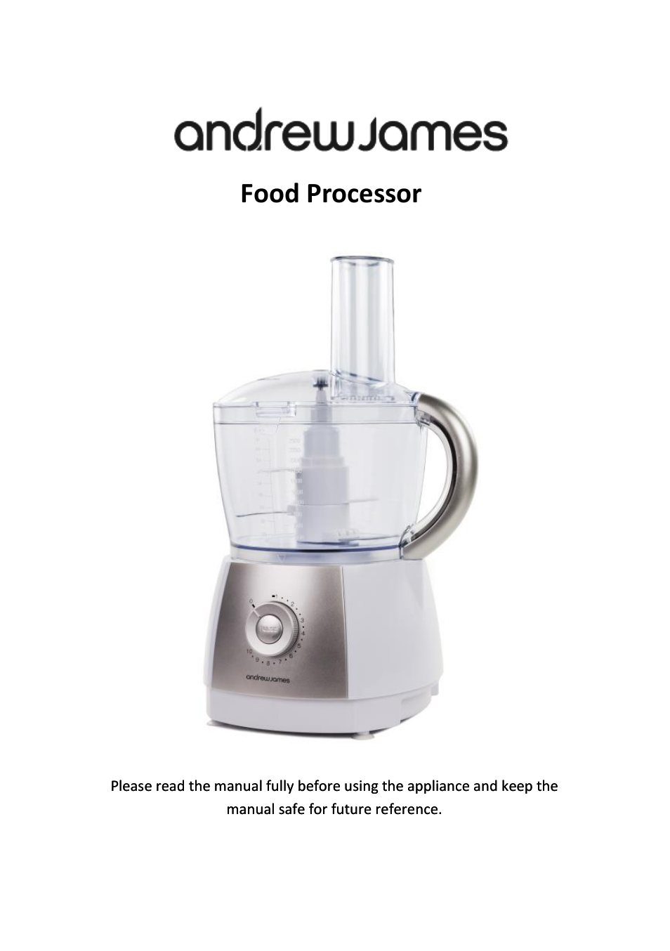 Andrew James AJ000145 Food Processor User Manual | 13 pages