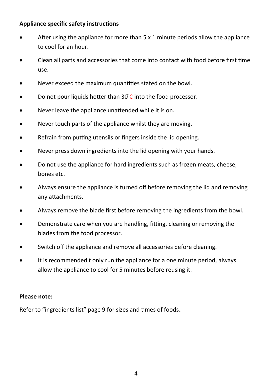Andrew James AJ000145 Food Processor User Manual | Page 4 / 13