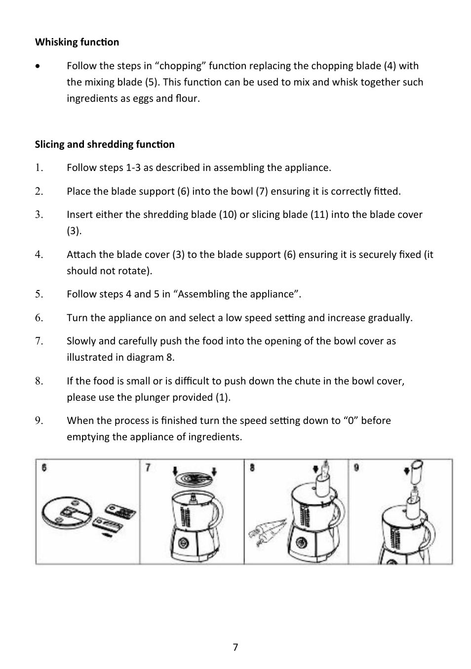 Andrew James AJ000145 Food Processor User Manual | Page 7 / 13