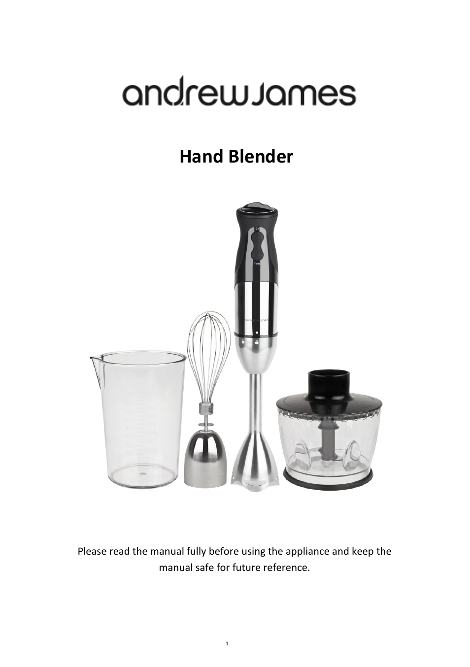 Andrew James AJ000022 Hand Blender User Manual | 13 pages