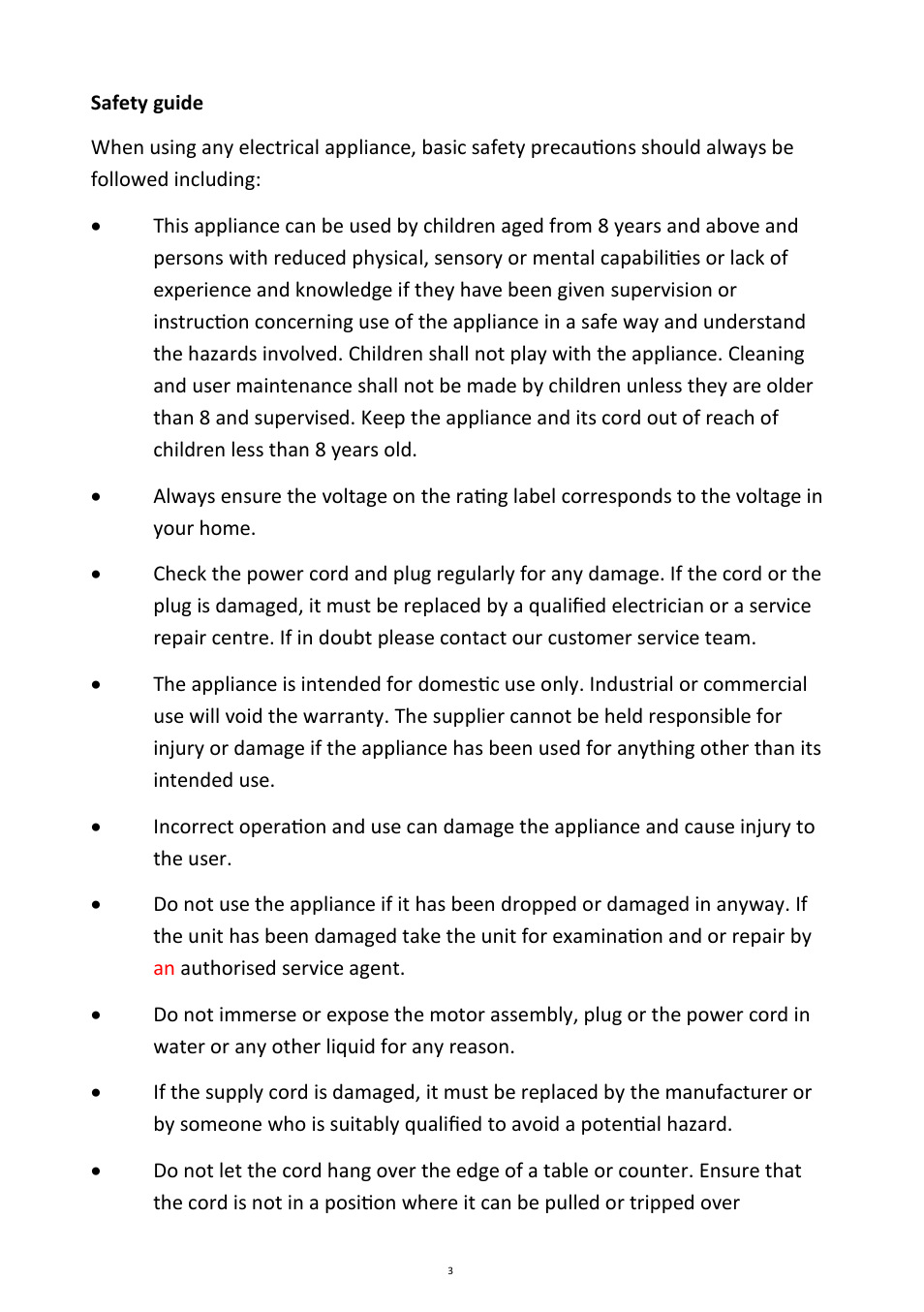Andrew James AJ000022 Hand Blender User Manual | Page 3 / 13