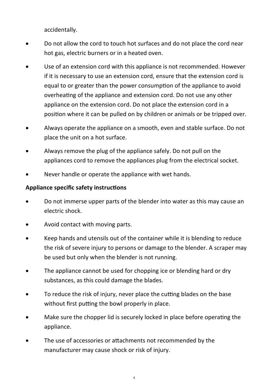 Andrew James AJ000022 Hand Blender User Manual | Page 4 / 13