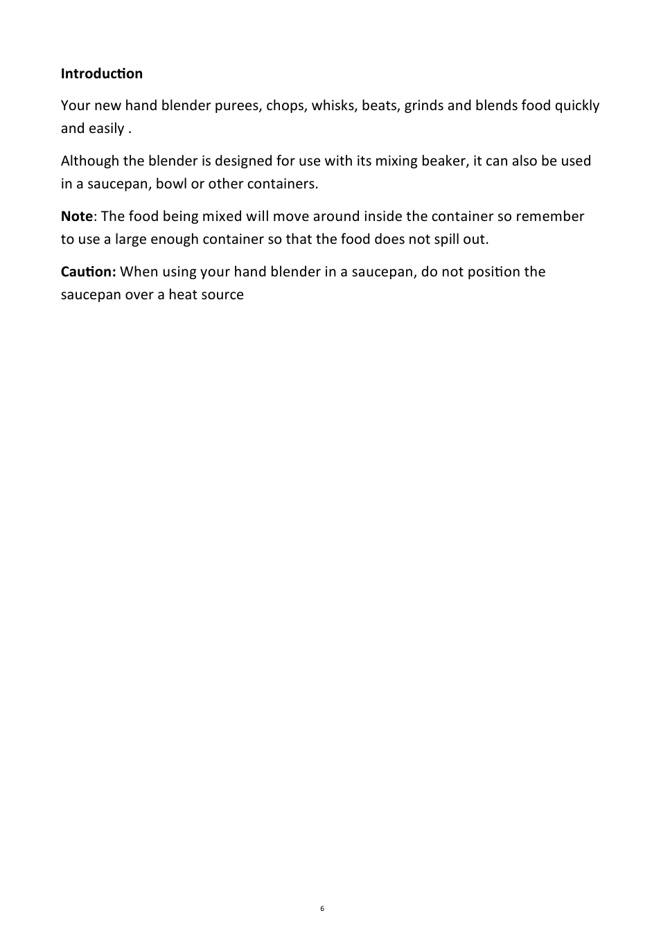 Andrew James AJ000022 Hand Blender User Manual | Page 6 / 13