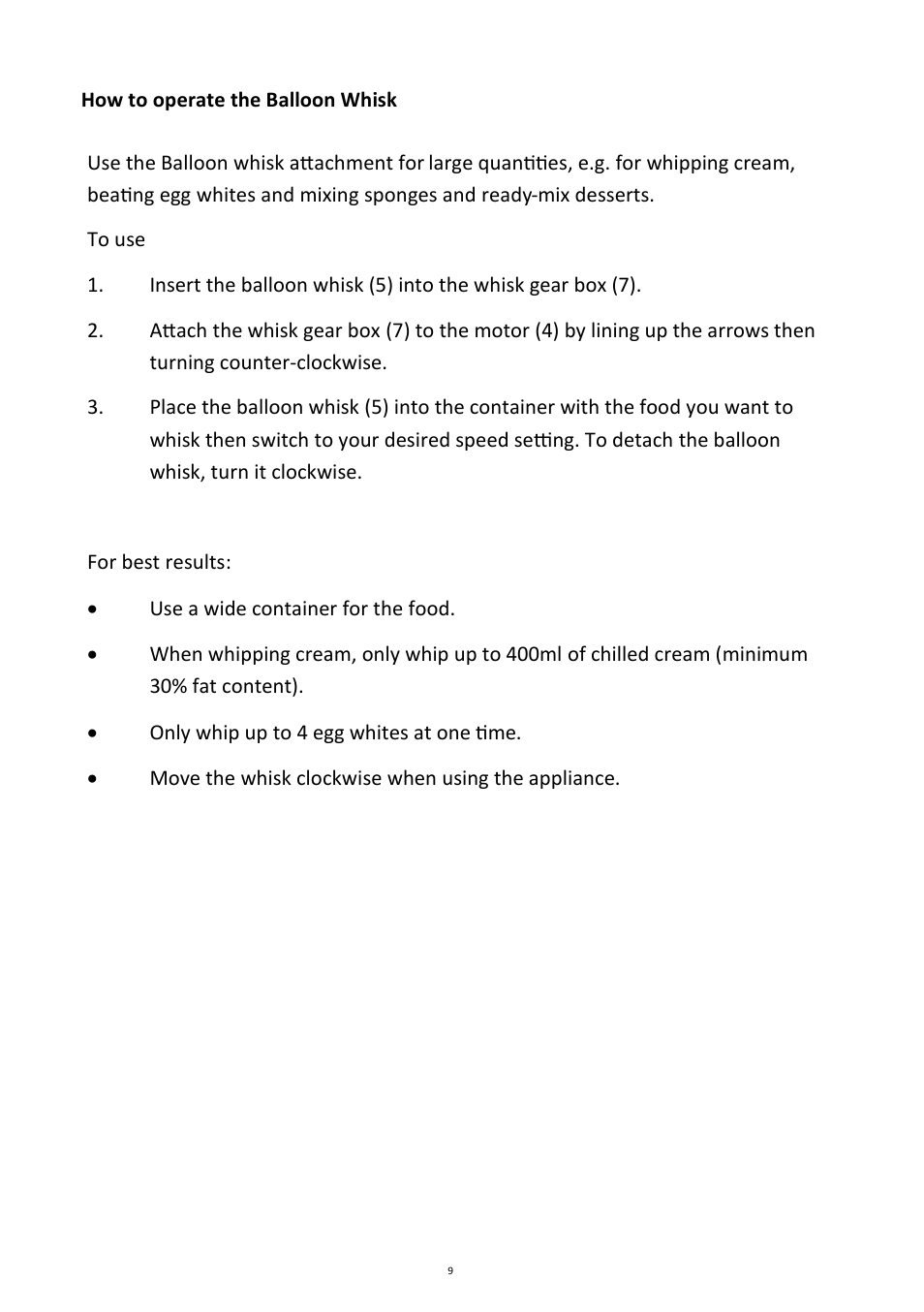 Andrew James AJ000022 Hand Blender User Manual | Page 9 / 13