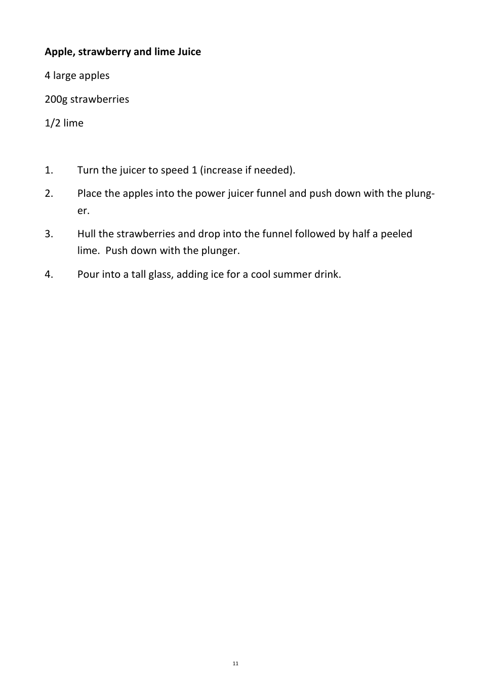 Andrew James AJ000055 Power Juicer User Manual | Page 11 / 16