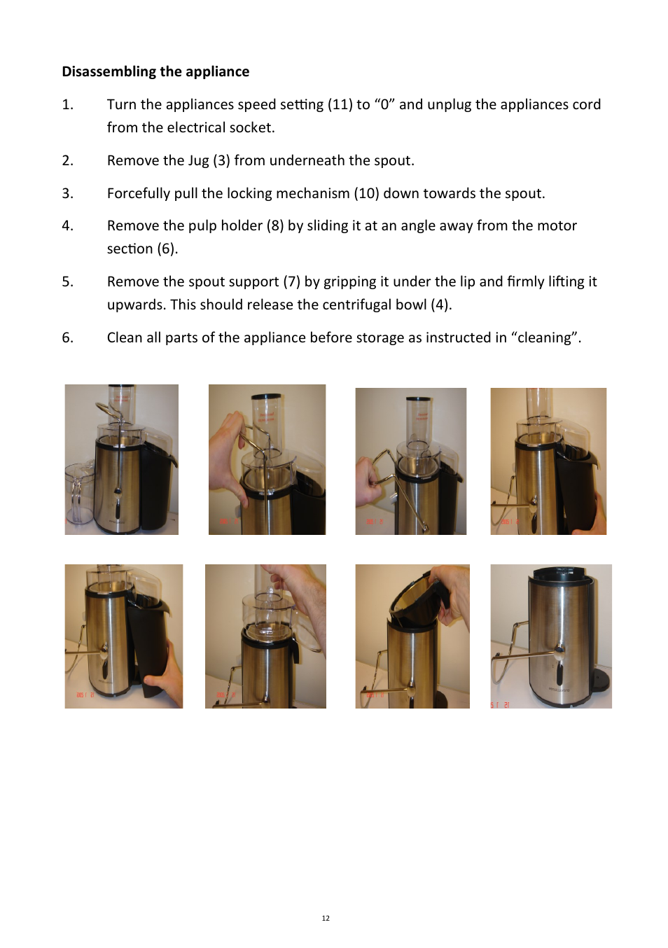 Andrew James AJ000055 Power Juicer User Manual | Page 12 / 16