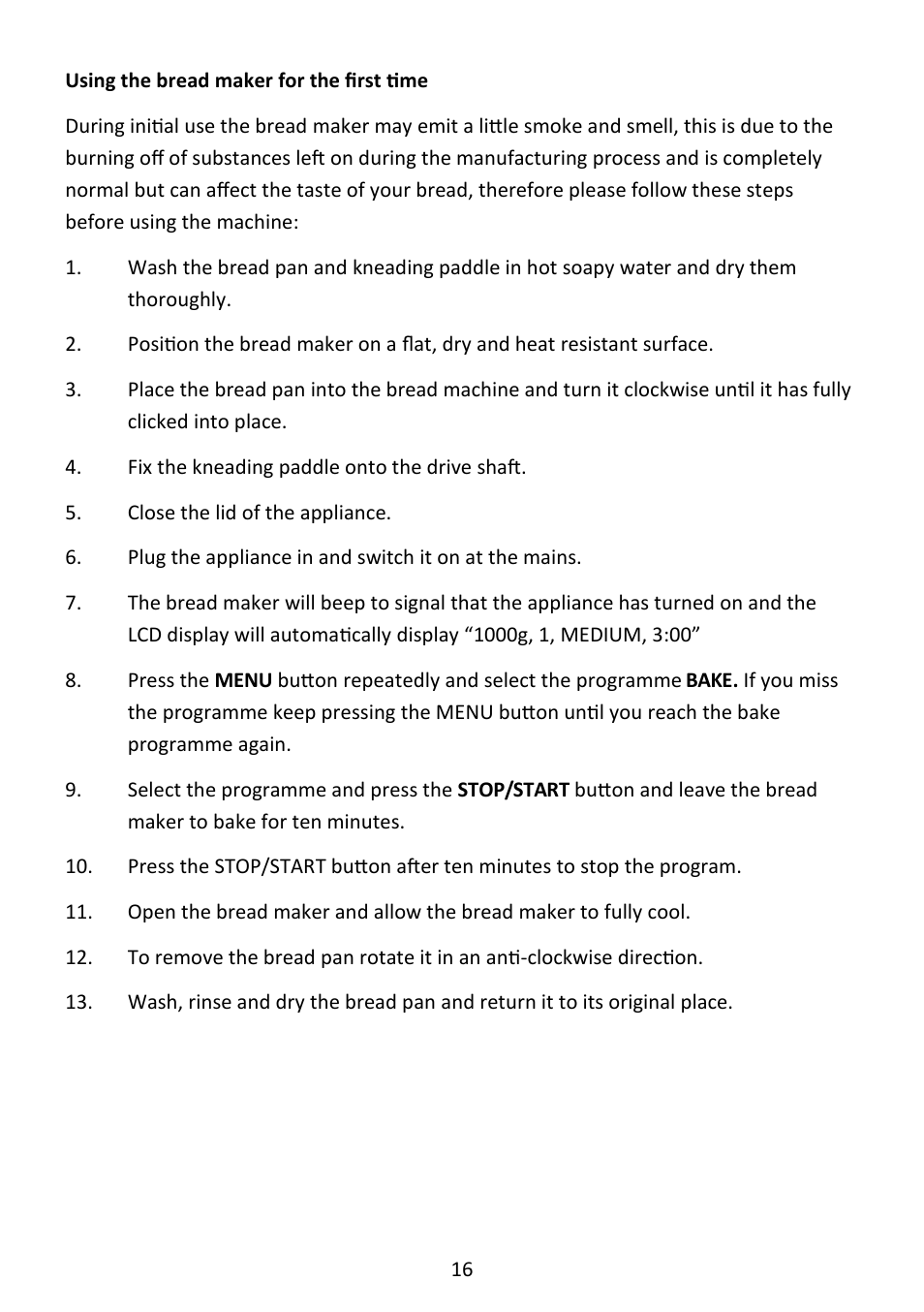 Andrew James AJ000573 Premium Bread Maker with Integrated Scales User Manual | Page 16 / 38