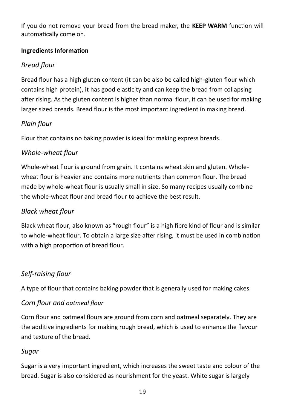 Andrew James AJ000573 Premium Bread Maker with Integrated Scales User Manual | Page 19 / 38