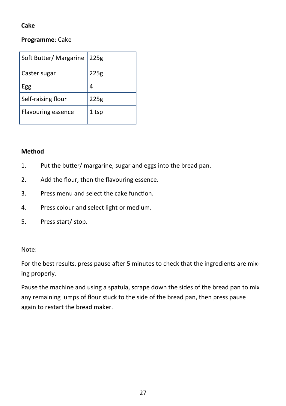 Andrew James AJ000573 Premium Bread Maker with Integrated Scales User Manual | Page 27 / 38