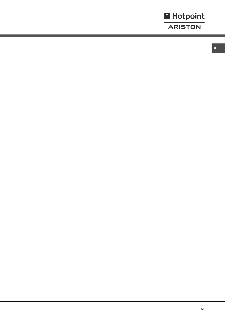 Ariston MTM 1711 User Manual | Page 51 / 52