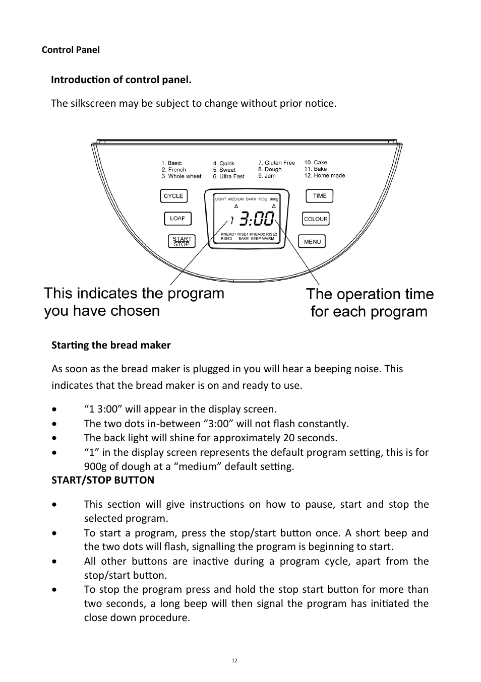 Andrew James AJ000088 Bread Maker User Manual | Page 12 / 32