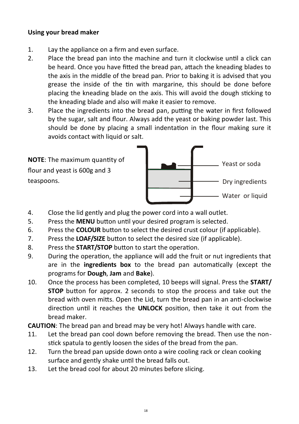 Andrew James AJ000088 Bread Maker User Manual | Page 18 / 32