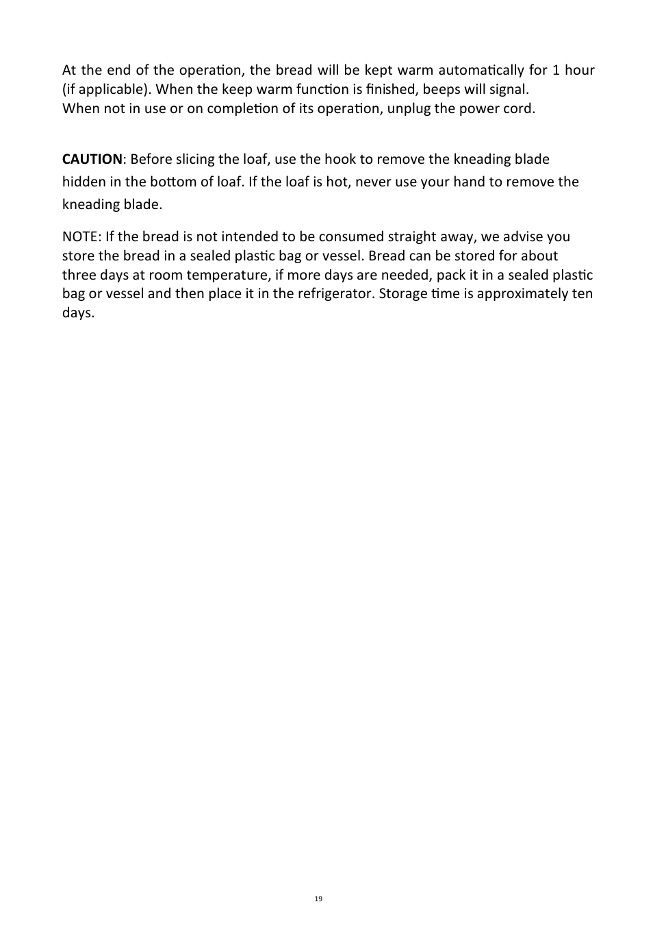 Andrew James AJ000088 Bread Maker User Manual | Page 19 / 32