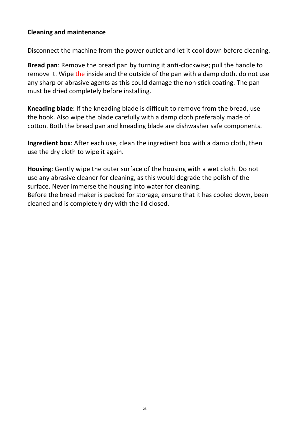 Andrew James AJ000088 Bread Maker User Manual | Page 25 / 32