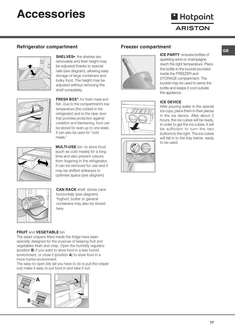 Accessories | Ariston MTP 1912 F/HA User Manual | Page 17 / 60