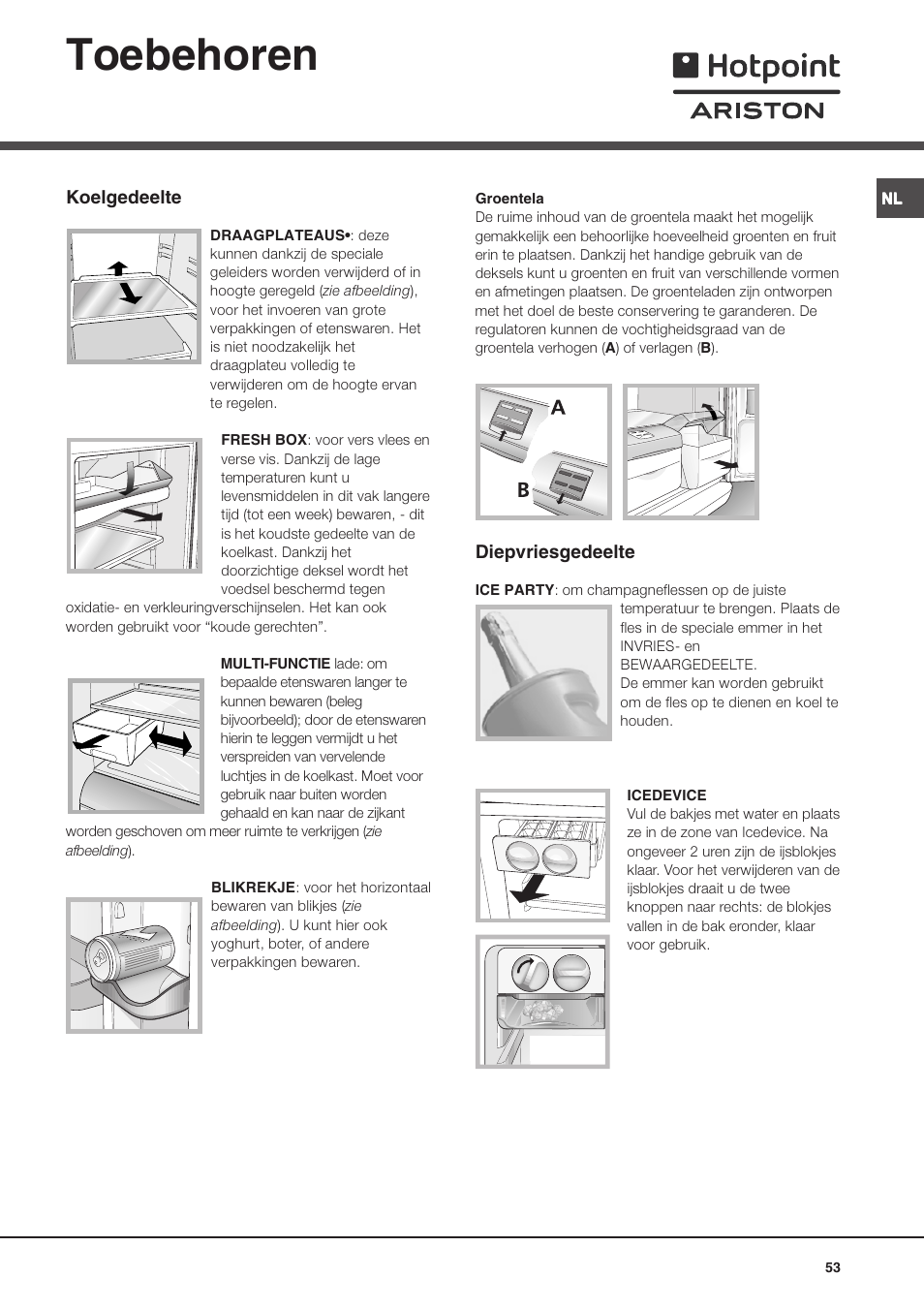 Toebehoren | Ariston MTP 1912 F/HA User Manual | Page 53 / 60
