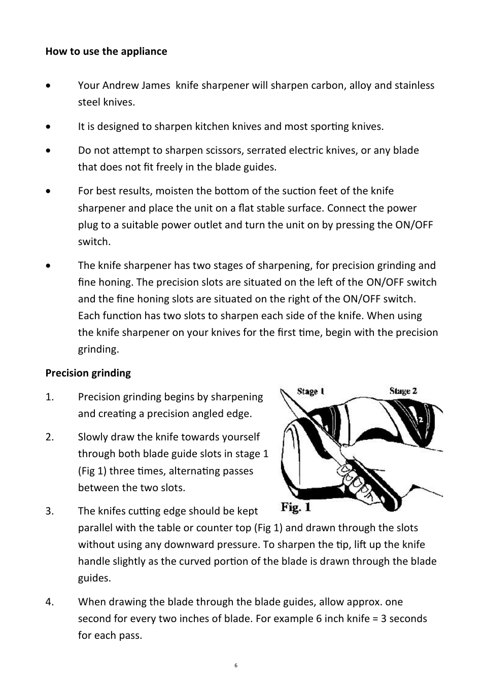 Andrew James AJ000010 Knife Sharpener User Manual | Page 6 / 13