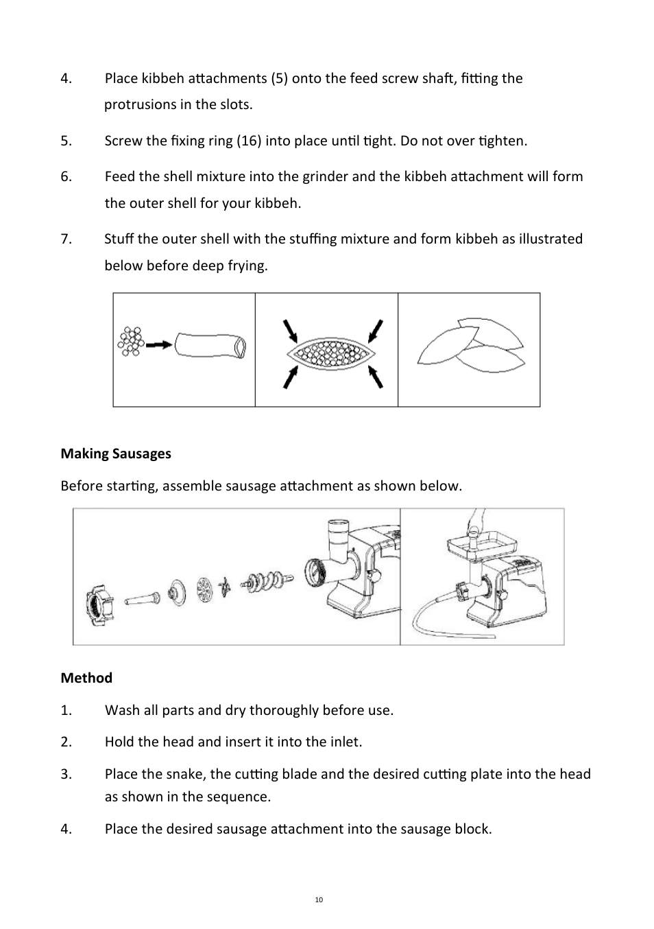 Andrew James AJ000132 Premium Meat Grinder User Manual | Page 10 / 18