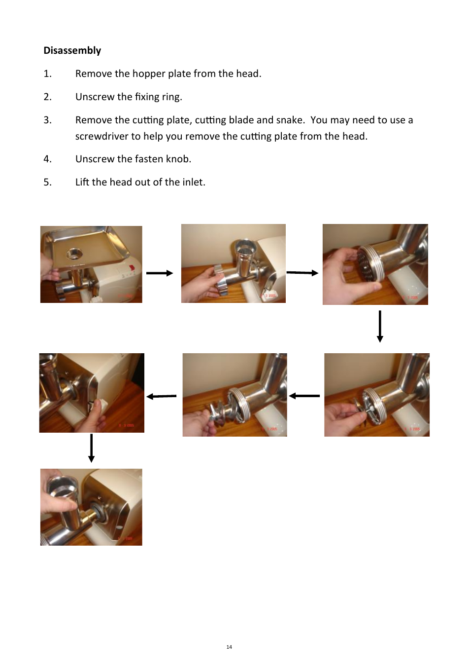Andrew James AJ000132 Premium Meat Grinder User Manual | Page 14 / 18