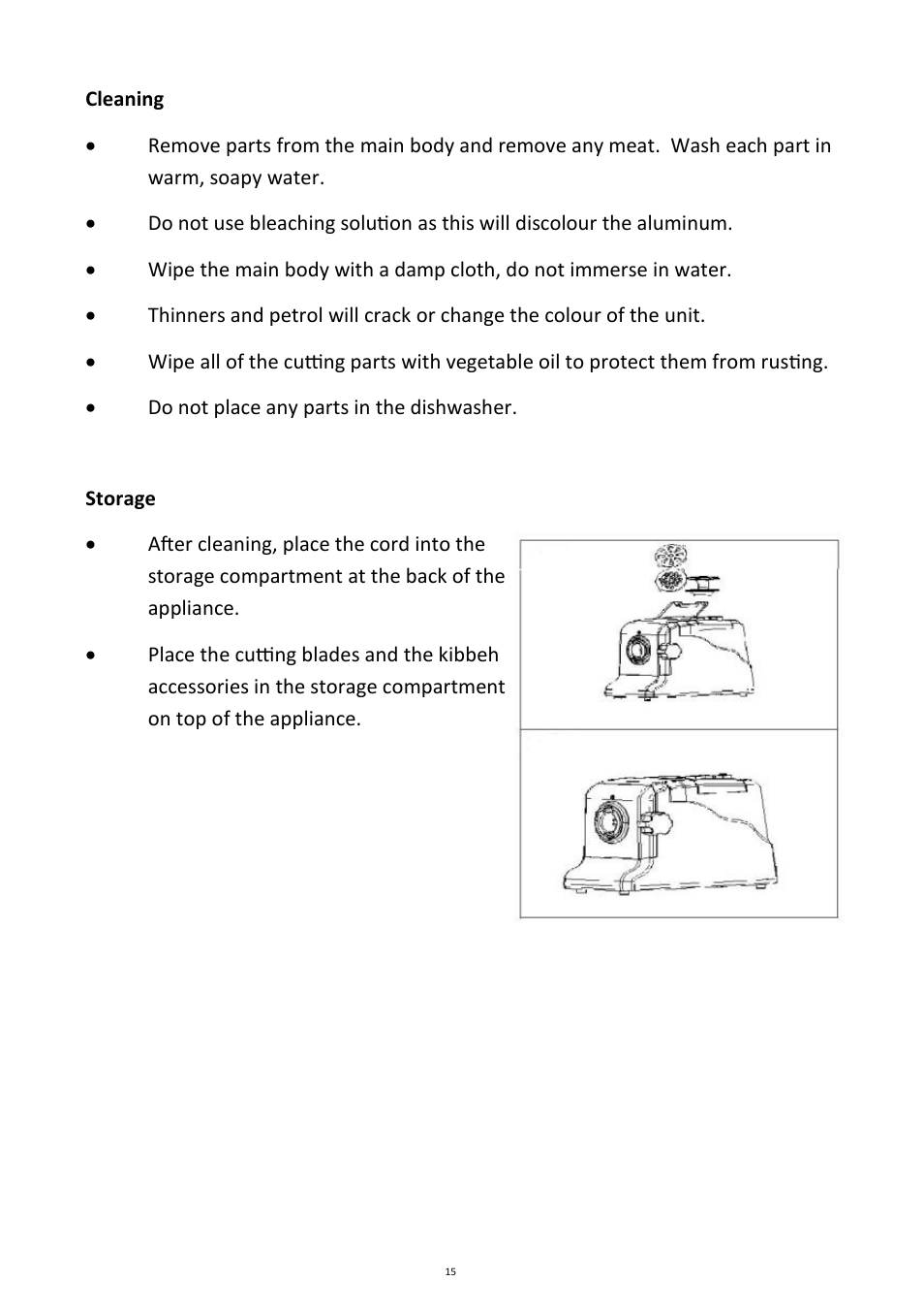 Andrew James AJ000132 Premium Meat Grinder User Manual | Page 15 / 18