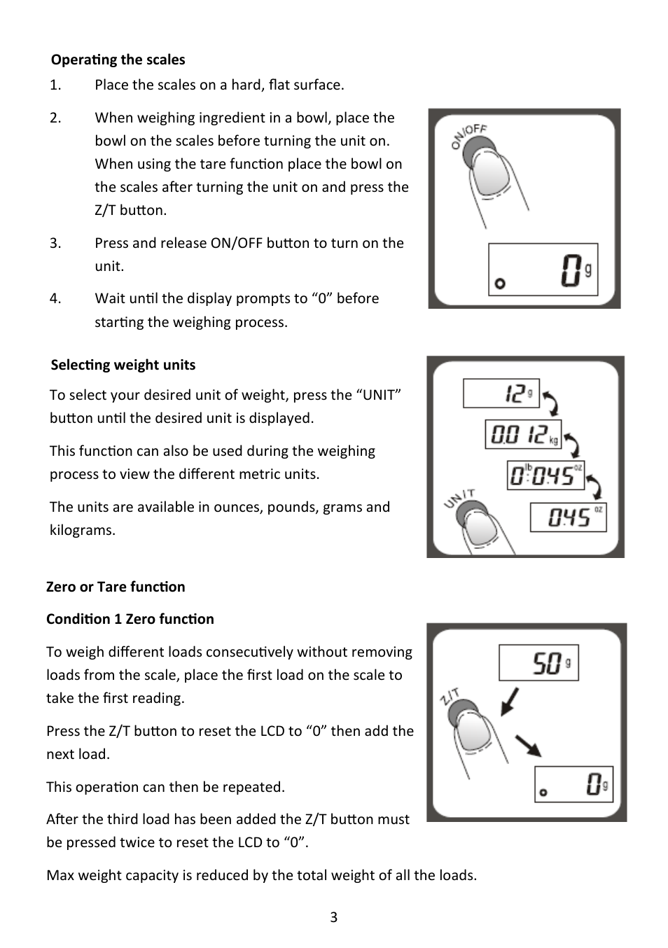 Andrew James AJ000003 Kitchen Scales Slim User Manual | Page 3 / 7