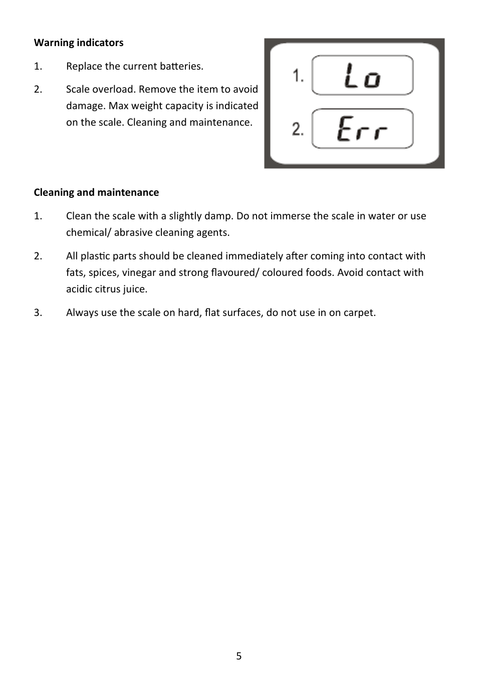 Andrew James AJ000003 Kitchen Scales Slim User Manual | Page 5 / 7