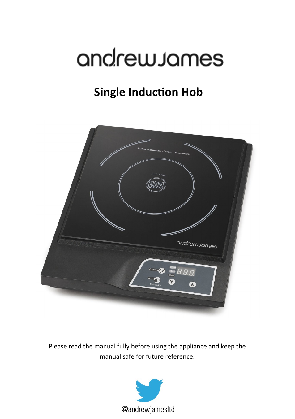 Andrew James AJ000058 Induction Hob User Manual | 11 pages