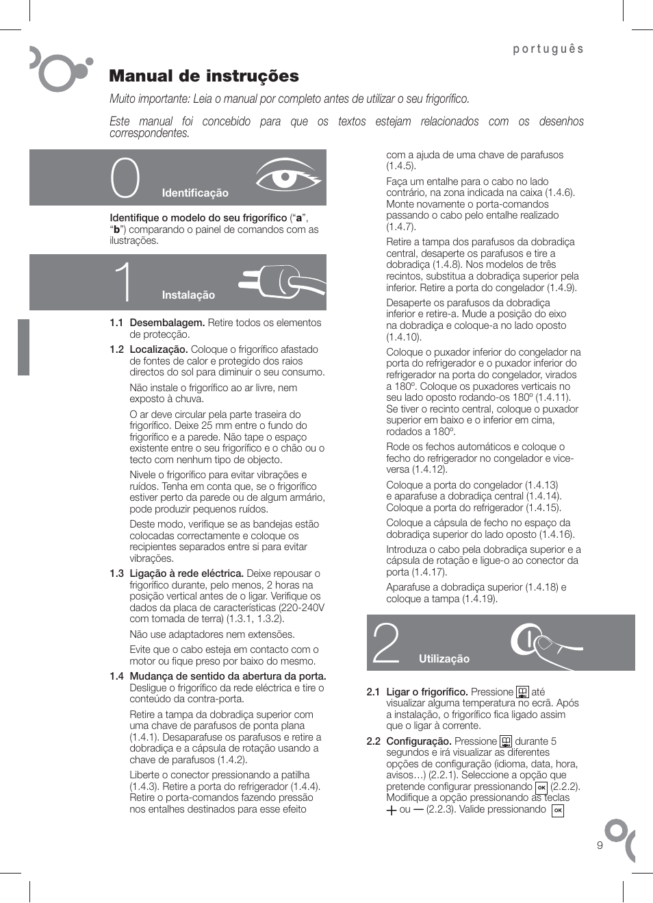 Manual de instruções | Fagor FFJ8865 User Manual | Page 16 / 64