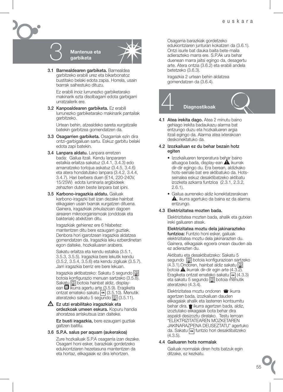 Fagor FFJ8865 User Manual | Page 62 / 64