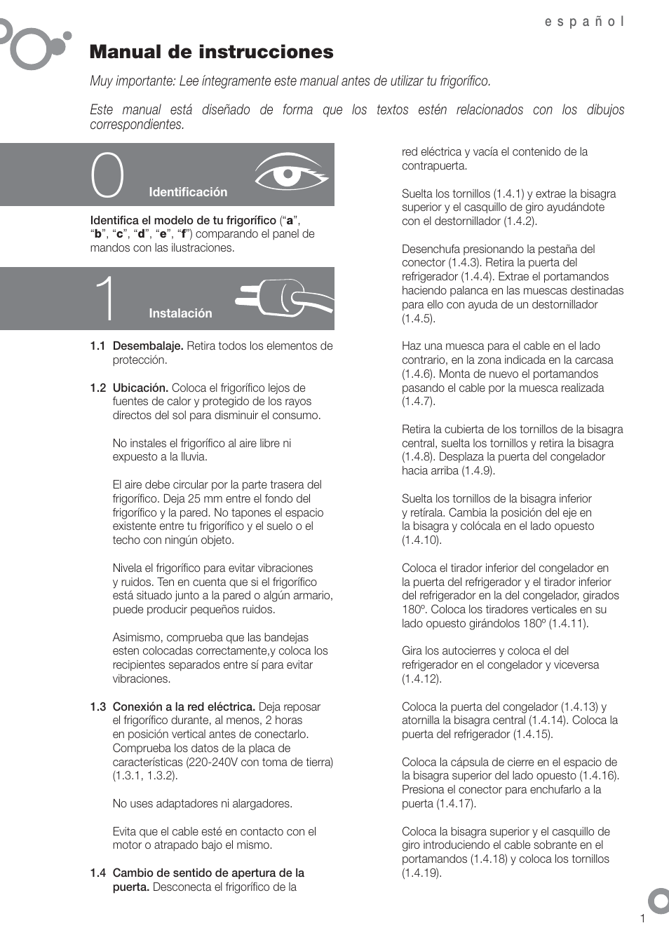 Manual de instrucciones | Fagor FFK6845 User Manual | Page 8 / 68