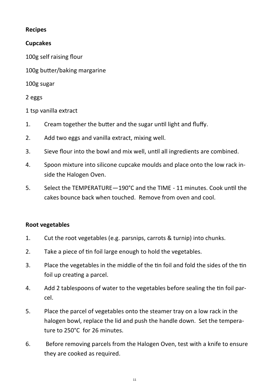 Andrew James AJ000012 7 Litre Premium Halogen User Manual | Page 11 / 30