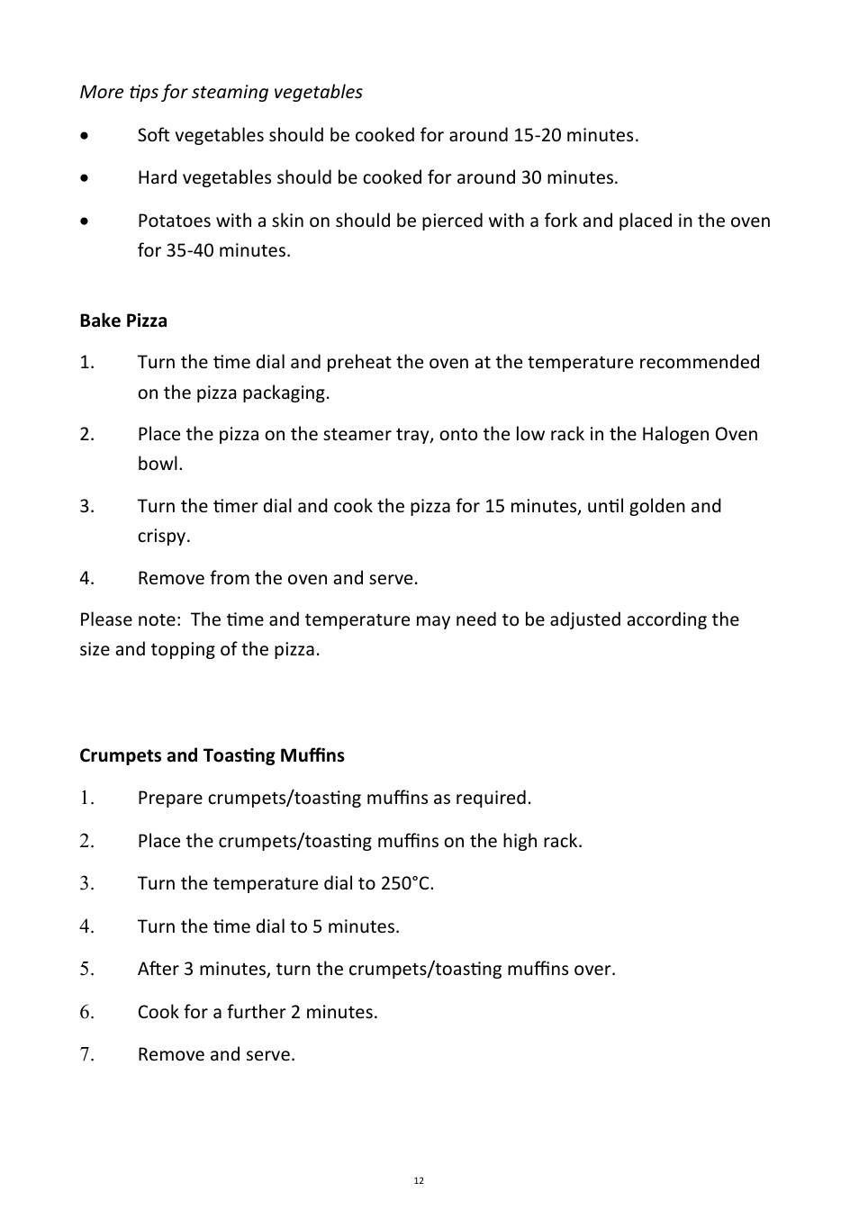 Andrew James AJ000012 7 Litre Premium Halogen User Manual | Page 12 / 30