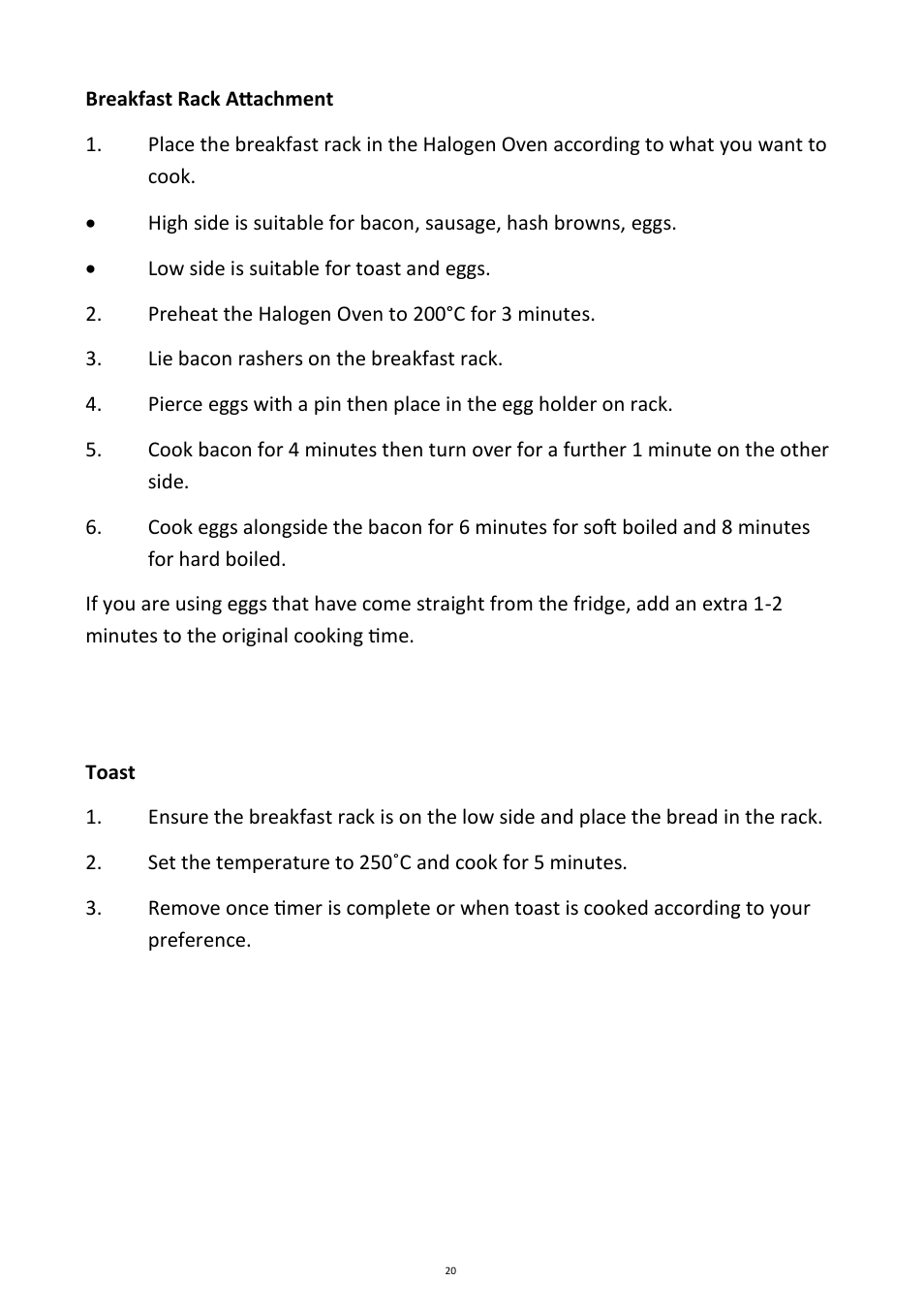Andrew James AJ000012 7 Litre Premium Halogen User Manual | Page 20 / 30