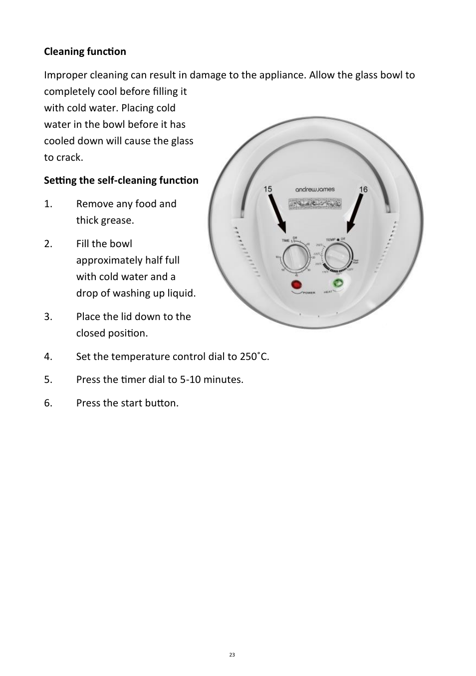 Andrew James AJ000012 7 Litre Premium Halogen User Manual | Page 23 / 30