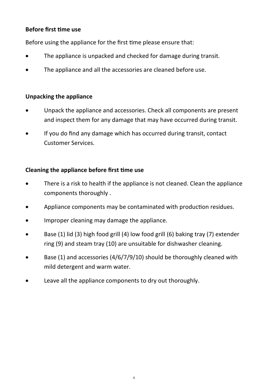 Andrew James AJ000012 7 Litre Premium Halogen User Manual | Page 6 / 30