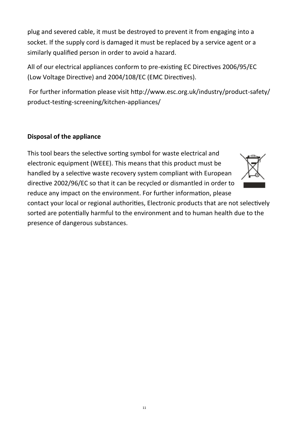 Andrew James AJ000299 Mini Oven and Grill User Manual | Page 11 / 11