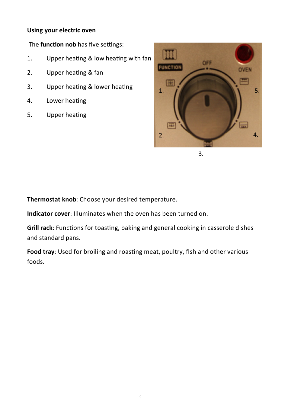 Andrew James AJ000548 33 Litre Mini Oven with Double Hob User Manual | Page 6 / 12