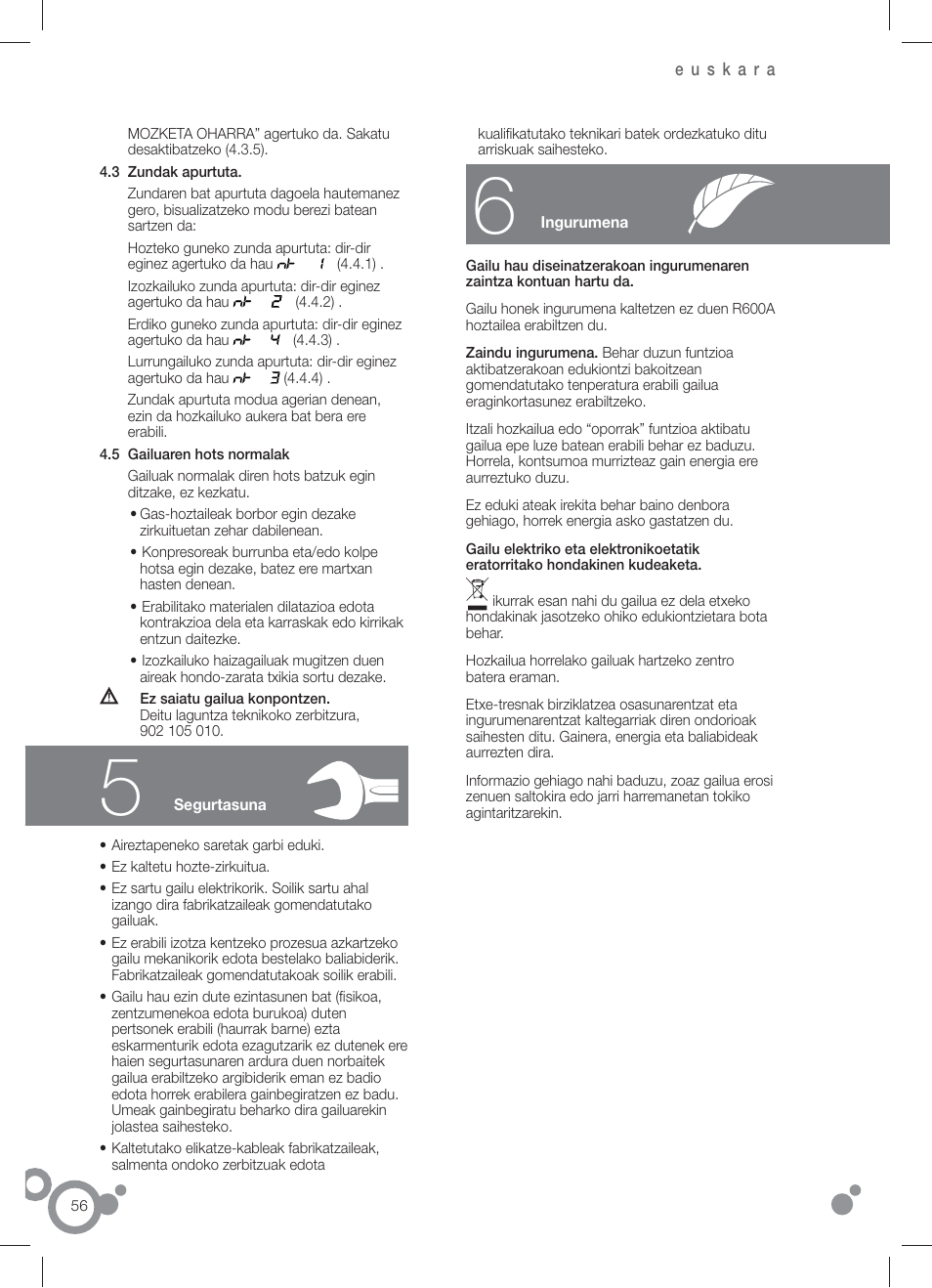 Fagor FFJ8845 User Manual | Page 58 / 58