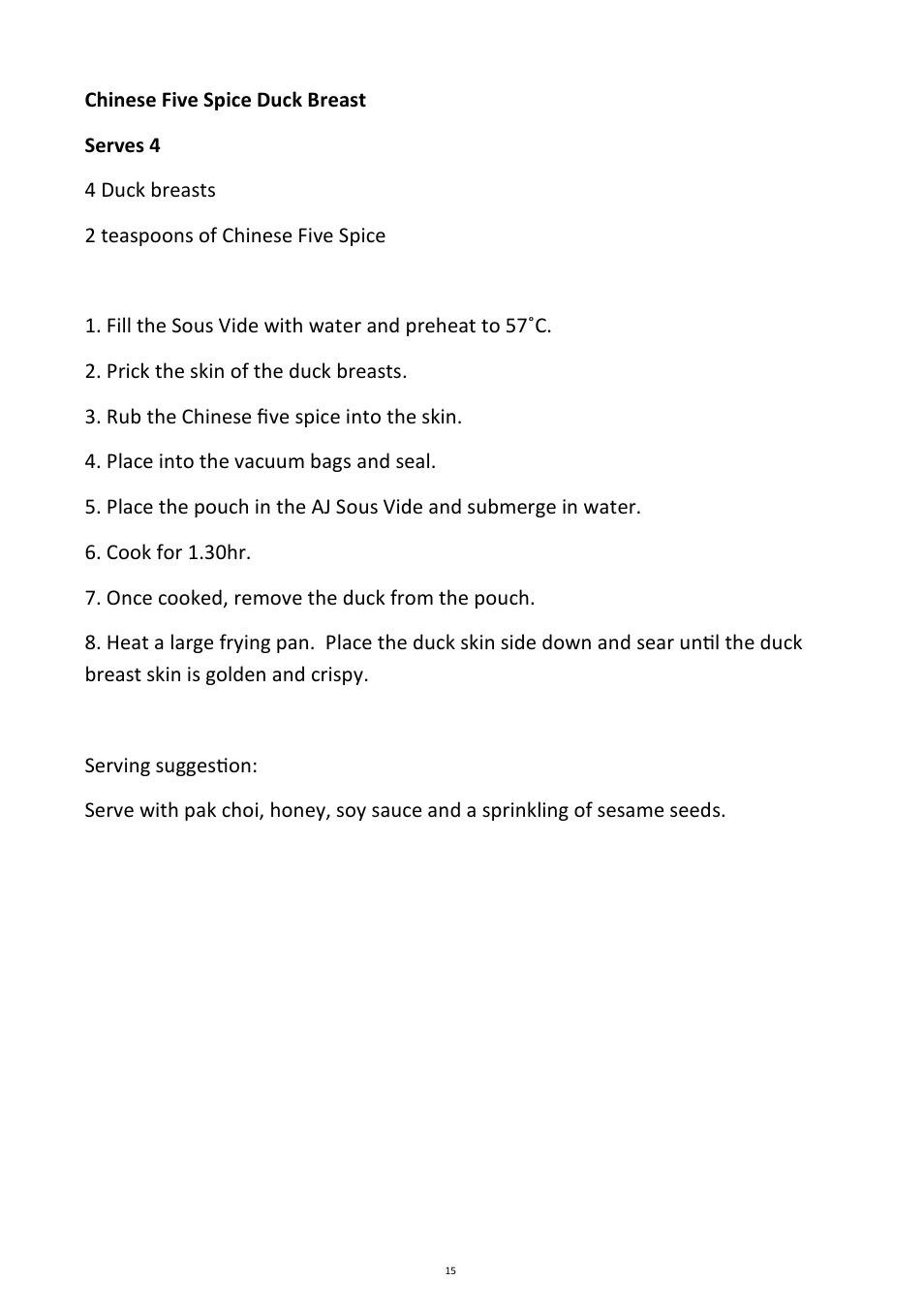 Andrew James AJ000596 Ultimate Sous Vide Package User Manual | Page 15 / 26