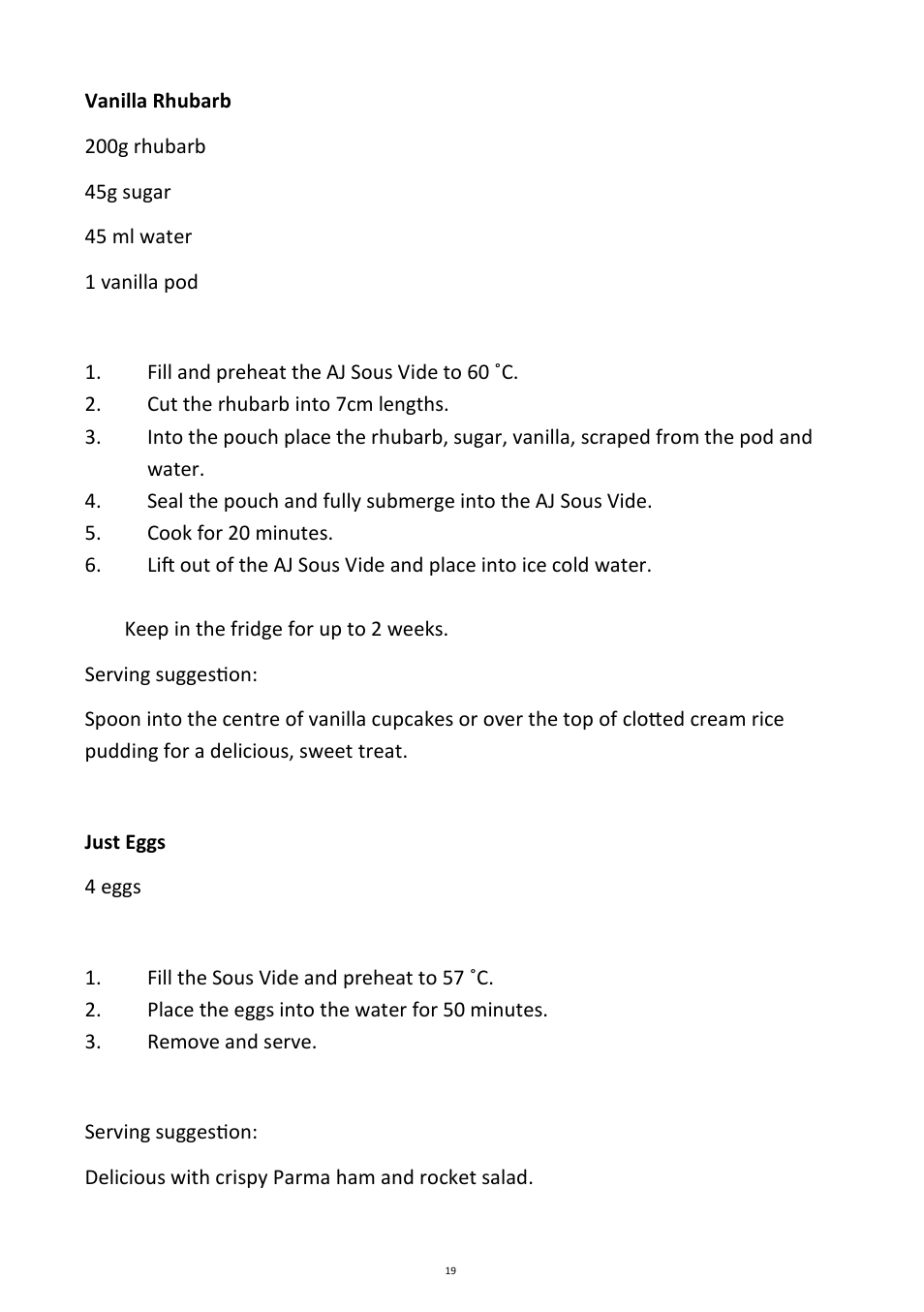 Andrew James AJ000596 Ultimate Sous Vide Package User Manual | Page 19 / 26