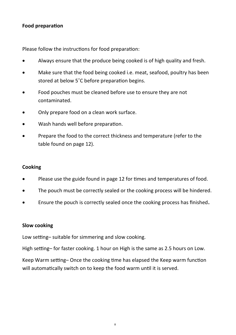 Andrew James AJ000596 Ultimate Sous Vide Package User Manual | Page 8 / 26