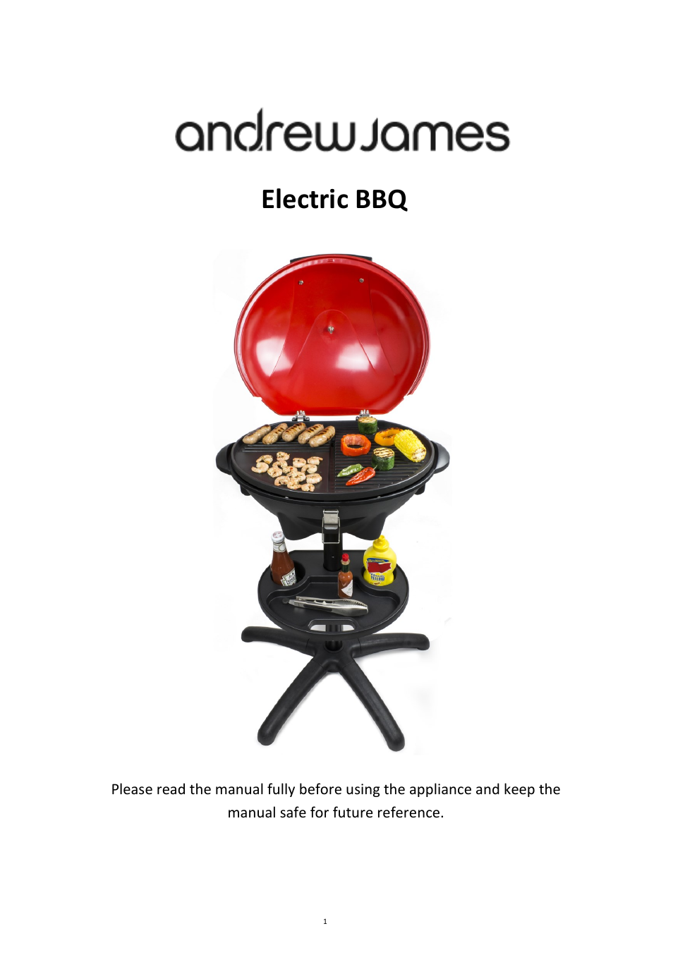 Andrew James AJ000208 Barbeque User Manual | 14 pages