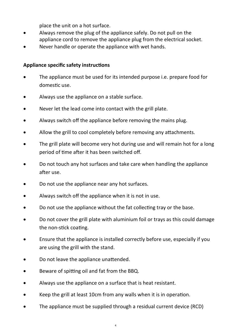 Andrew James AJ000208 Barbeque User Manual | Page 4 / 14