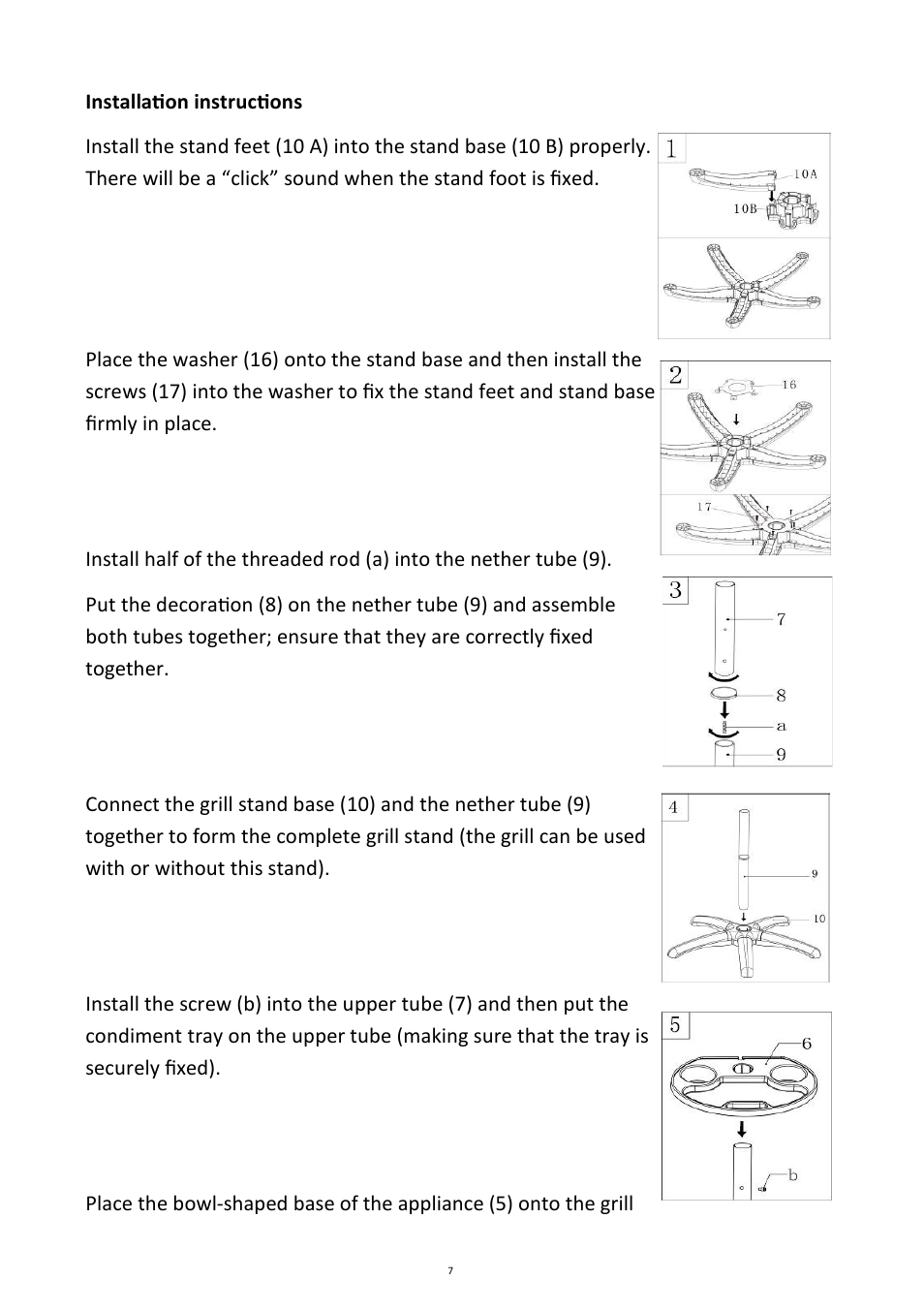 Andrew James AJ000208 Barbeque User Manual | Page 7 / 14