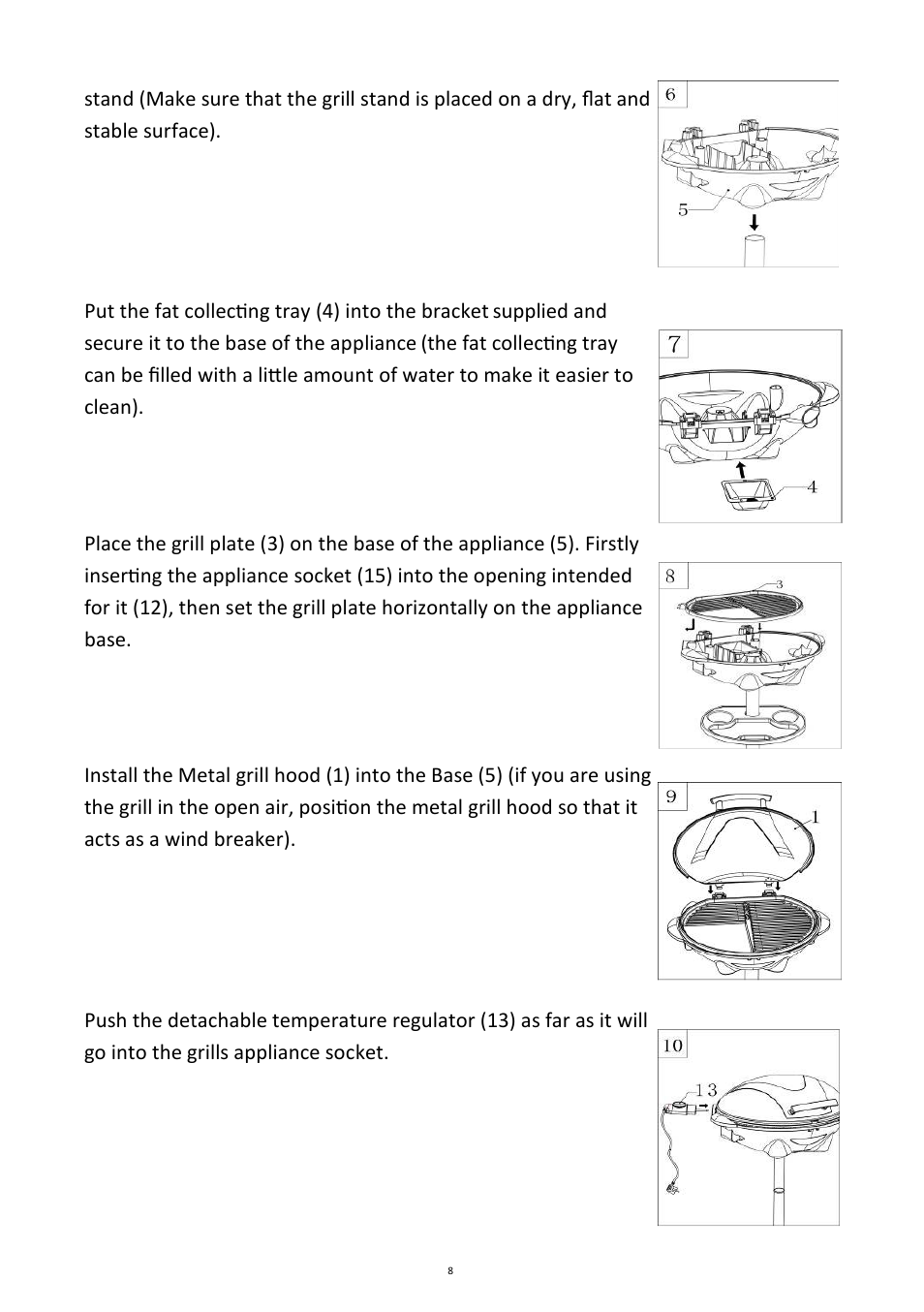 Andrew James AJ000208 Barbeque User Manual | Page 8 / 14